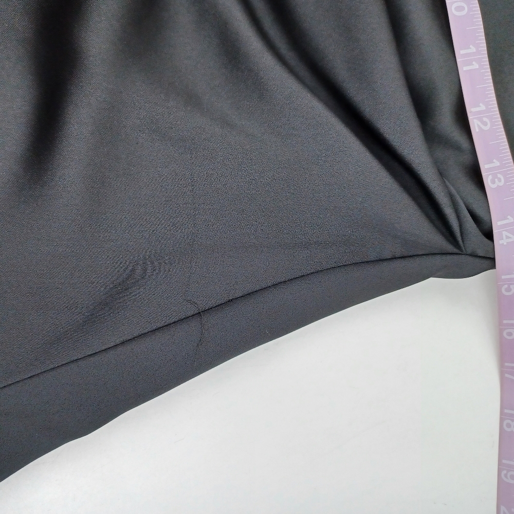 Alieva Maya Draped Corset Mini Dress Size L Women Long Sleeve Silk Satin Black - Picture 11 of 14